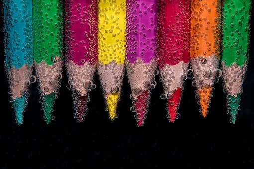 creativity booster, colored pencils