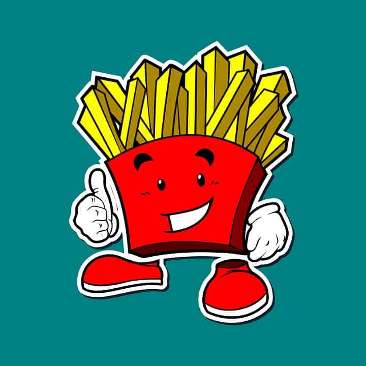 a mascot of french fries...