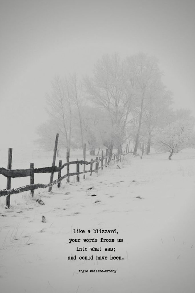heartbreak quote | winter trees and snow...