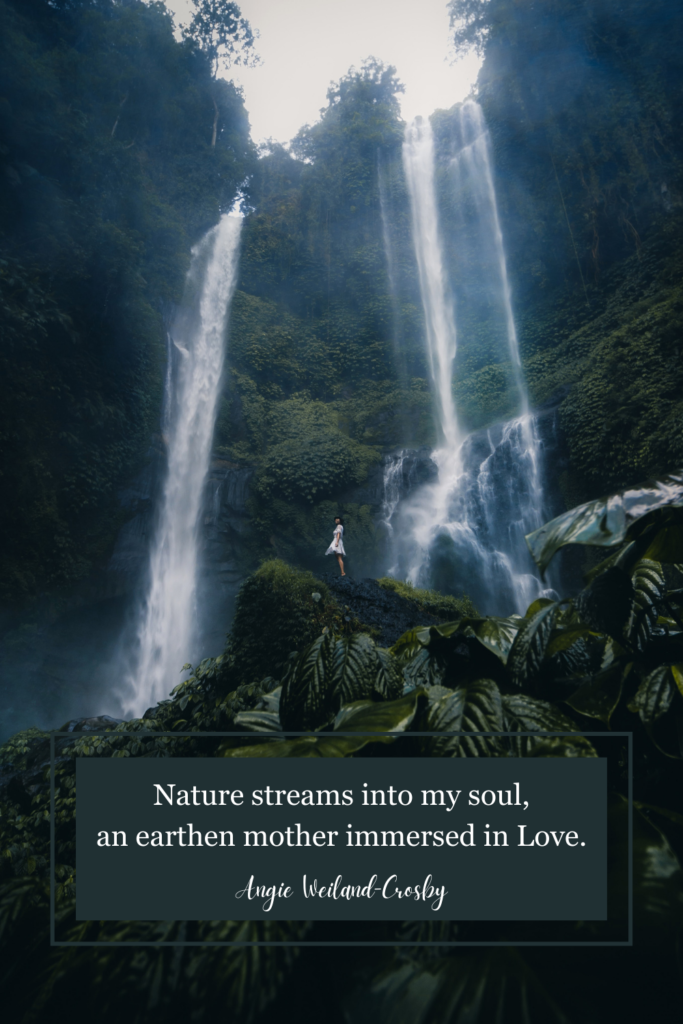 nature quote with a forest setting and stream | Photo by @visualsofdana on Unsplash