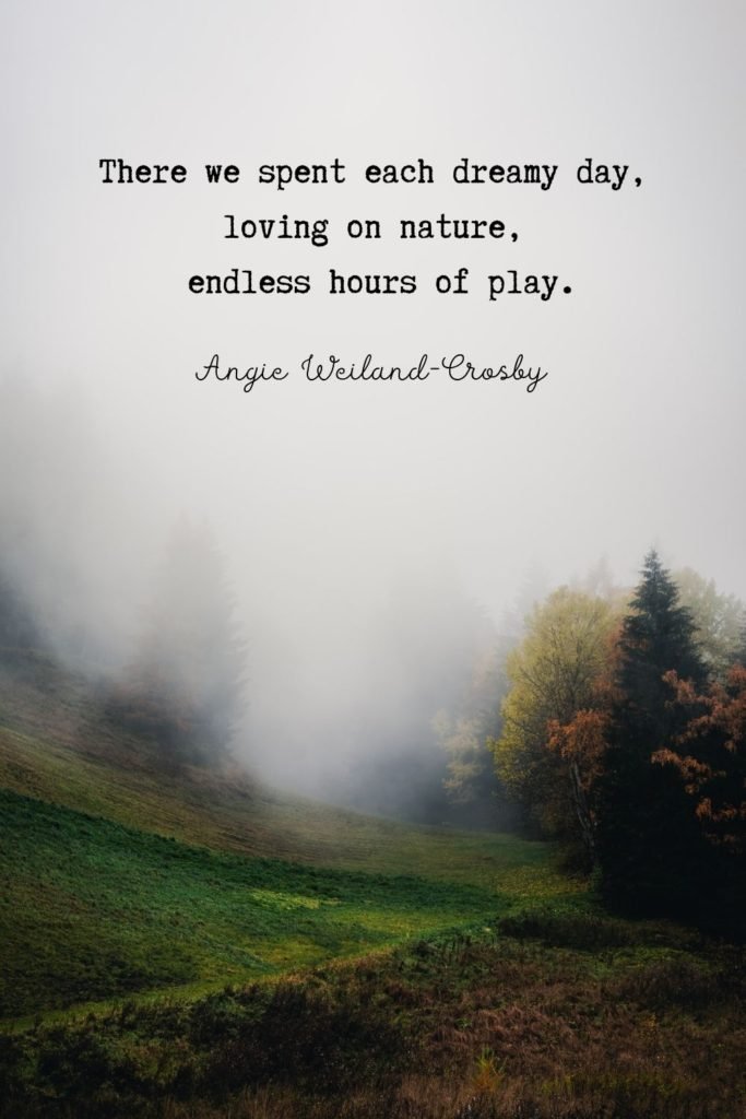 childhood quote about nature and a moody nature image by Eberhard Grossgasteiger . . . 
