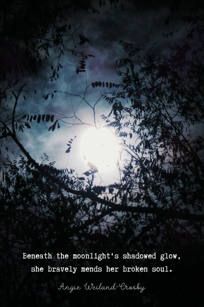 Broken Soul Quote & Moon Photography by John Silliman
