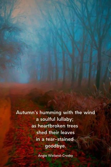 autumn's humming with the wind quote