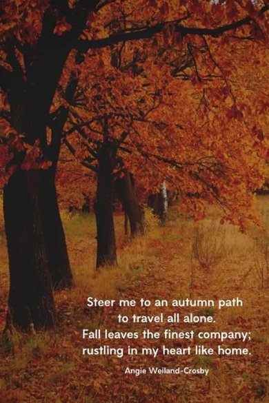 steer me to an autumn path quote