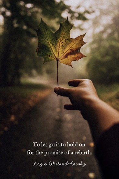 To let go is to hold on quote