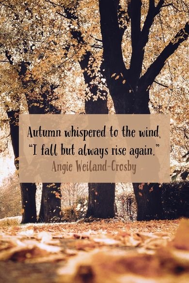 Autumn whispered to the wind quote