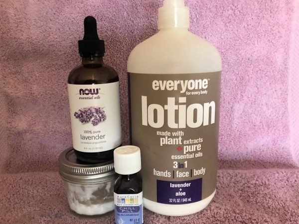 lotions and essential oils...