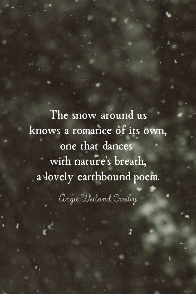 the snow around us quote